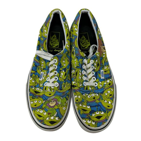 Vans X Disney Pixar Toy Story Alien Sneakers Womens Sz 10 Glow In The Dark - Picture 3 of 7